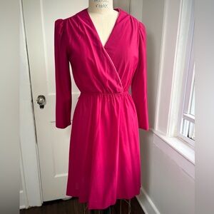 Elegant Pink Wrap Dress